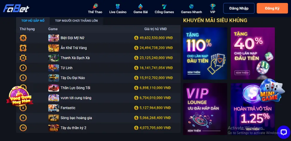 Thưởng nạp tiền hàng ngày K9CC